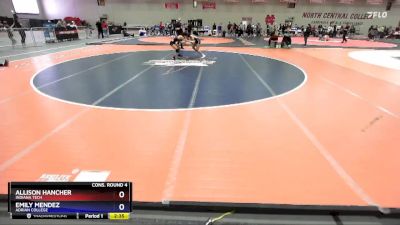 109 lbs Cons. Round 4 - Emily Mendez, Adrian College vs Allison Hancher, Indiana Tech