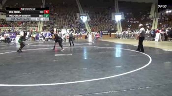 5A 215 lbs 1st Place Match - Jon Creel, Elberta HS vs Jakourian Gibson, Leflore Magnet High School