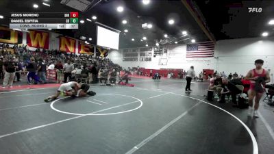 150 lbs Cons. Round 3 - Jesus Moreno, Shadow Hills vs Daniel Espitia, South Hills
