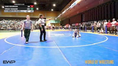 70 lbs Consi Of 8 #2 - Case Holbrook, Simmons Academy Of Wrestling vs Urijah Vasquez, Elite Force Wrestling Club