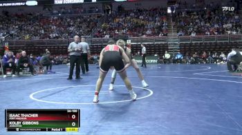 3A-190 lbs 7th Place Match - Isaac Thacher, Fort Madison vs Kolby Gibbons, Johnston