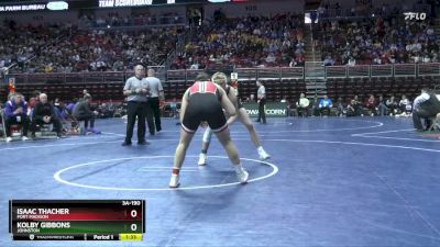 3A-190 lbs 7th Place Match - Isaac Thacher, Fort Madison vs Kolby Gibbons, Johnston