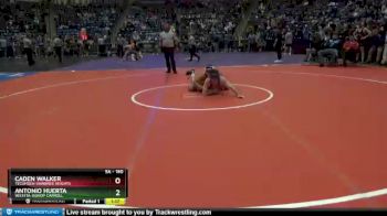 5A - 160 lbs Quarterfinal - Caden Walker, Tecumseh-Shawnee Heights vs Antonio Huerta, Wichita-Bishop Carroll