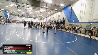 120 lbs Cons. Round 3 - Tanner Woolf, American Fork Jr High vs Max Wiberg, Logan Grizz