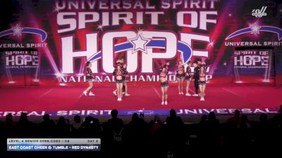 East Coast Cheer & Tumble - Red DYN4STY [2026 L4 Senior Open Coed - D2 Day 2] 2026 Spirit of Hope Grand Nationals