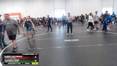 95 lbs Semifinal - McKenna Penix, Cobra Wrestling Club vs Albert McCormick, Carolina Reapers