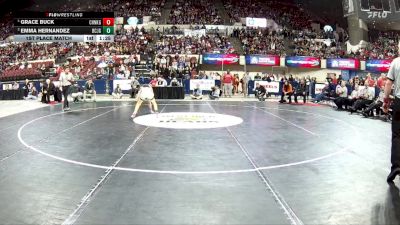 G - 105 lbs 1st Place Match - Grace Buck, Chinook Girls vs Emma Hernandez, Billings Central/Joliet Girls