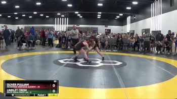 95 lbs Quarterfinals (8 Team) - Oliver Pulliam, Roundtree Wrestling Academy vs Lindley Crow, Death Squad Wrest (IN)