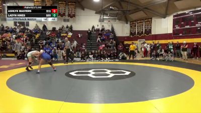 115 lbs 7th Place Match - Ashlyn Masters, Pryor HS vs Ladyn Hines, Barnesville HS