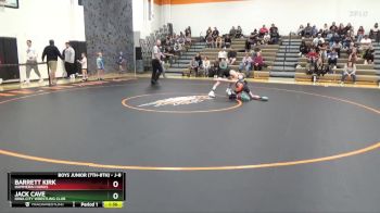 J-8 lbs Quarterfinal - Jack Cave, Iowa City Wrestling Club vs Barrett Kirk, Hammerin Hawks