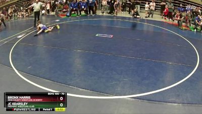 70 lbs Cons. Round 2 - Jc Kearsley, Fremont Wrestling Club vs Bronx Harris, Iron County Wrestling Academy