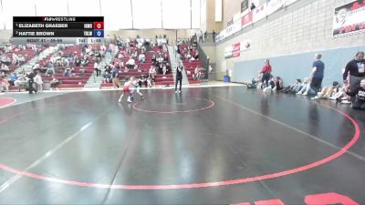49-56 lbs Round 3 - Elizabeth Graeber, Idaho Gold Wrestling Club vs Hattie Brown, Team Real Life Wrestling