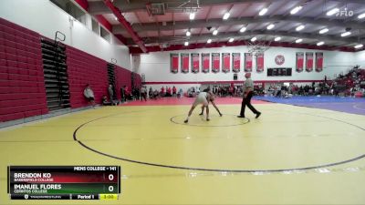 141 lbs Champ. Round 1 - Brendon Ko, Bakersfield College vs Imanuel Flores, Cerritos College