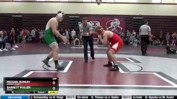 220 lbs Quarterfinal - Barrett Muller, Osage vs Michael Rumley, Greene County