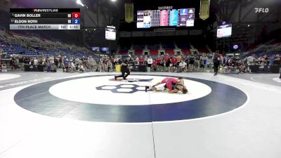94 lbs 7th Place Match - Gavin Boller, MI vs Eldon Roth, WI