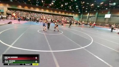 100 lbs Cons. Round 3 - Micah Norris, Reed vs Ula Young, Hazen (Girls)