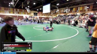 98 lbs Cons. Round 1 - Thomas Zubia, Perterson Grapplers vs Colton Haughey, Fallbrook Wrestling Club