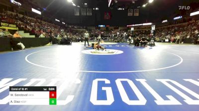 126 lbs Consi Of 16 #1 - Wyatt Sandoval, Vacaville vs Andrew Diaz, Hesperia