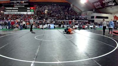 6A 157 lbs Semifinal - Logan Shaver, Meridian vs Colton Austin, Post Falls