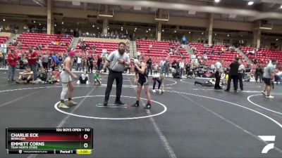 110 lbs 3rd Place Match - Charlie Eck, Brawlers vs Emmett Corns, TEAM NORTH STARS