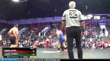 285 lbs Finals (8 Team) - Kaiden Hubbell, Dundee HS vs Caden Adams, Alma HS