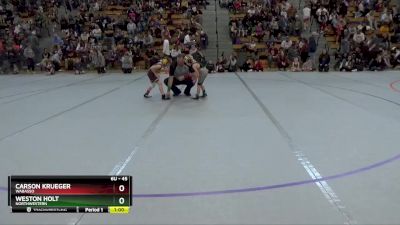 45 lbs Quarterfinal - Weston Holt, Northwestern vs Carson Krueger, Wabasso