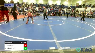 75 lbs Semifinal - Elliott Gibson, Owasso Takedown Club vs Bandy Johnson, Checotah Matcats