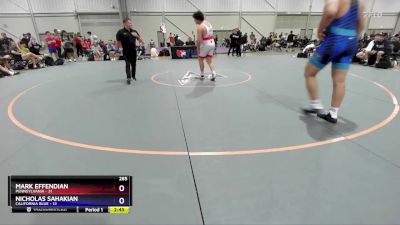 285 lbs Round 1 (8 Team) - Mark Effendian, Pennsylvania vs Nicholas Sahakian, California Blue