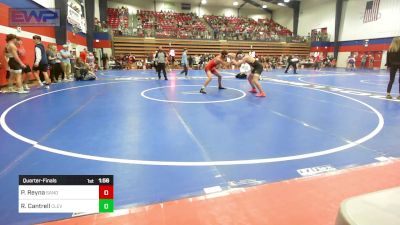 144 lbs Quarterfinal - Preston Reyna, Sand Springs vs Ryan Cantrell, Cleveland