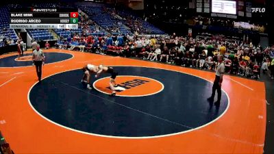 150 lbs Quarterfinals (8 Team) - Blake Mink, Edwardsville (H.S.) vs Rodrigo Arceo, Arlington Heights (Hersey)
