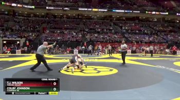 D3-144 lbs Cons. Round 1 - T.J. Wilson, Tuscar. Valley vs Colby Johnson, Clermont Ne