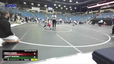 55 lbs 3rd Place Match - Bentli Coash, El Dorado Wrestling Club vs Abbott Burton, WTC