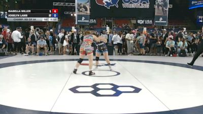 140 lbs Champ. Rd Of 64 - Isabella Miller, Illinois vs Joselyn Lamb, New York