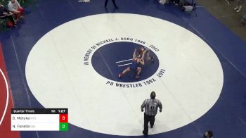 87 lbs Quarterfinal - Davis Motyka, Wyoming Vly West vs Nico Fanella, Indiana