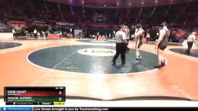 2A 160 lbs Quarterfinal - Mason Alessio, Joliet (Catholic Academy) vs Zane Hulet, Washington