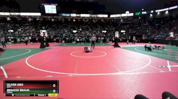 68 lbs Champ. Round 2 - Oliver Dies, BKV1 vs Brinson Braun, WEWA