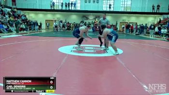 285 lbs Semifinals (8 Team) - Matthew Cannon, Lake Forest H S vs Cael DeNigris, Delaware Military Academy