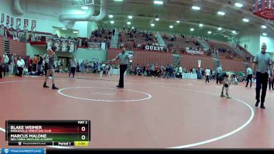 100 lbs Cons. Round 5 - Marcus Malone, Red Cobra Westling Academy vs Blake Weimer, Noblesville Wrestling Club