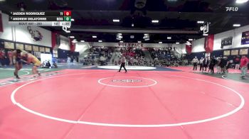 285 lbs 1st Place Match - Jaeden Rodriquez, Temecula Valley vs Andrew DeLaTorre, Moreno Valley