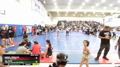 130 lbs Champ. Round 1 - Tia Poti, Temescal Canyon High School vs Angel Peralta, Madera Grapplers