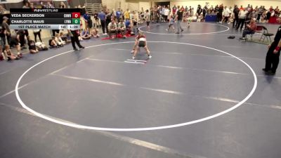 8U GIRLS - F 1st Place Match - Charlotte Maus, Lakeville Youth Wrestling Association vs Veda Seckerson, Chatfield Wrestling