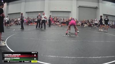 155 lbs Round 2 (10 Team) - Sergio Flowers, MF Savage vs Sawyer Johnson, Georgia United Red