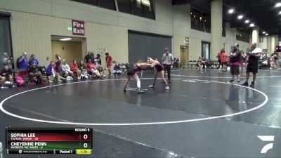 100 lbs Round 5 (6 Team) - Sophia Lee, TN AAU- Havok vs Cheyenne Penn, Patriots WC White