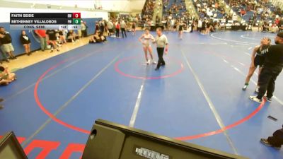 115 lbs Cons. Semi - Bethenney Villalobos, PREMIER WRESTLING vs Faith Seide, Reign WC