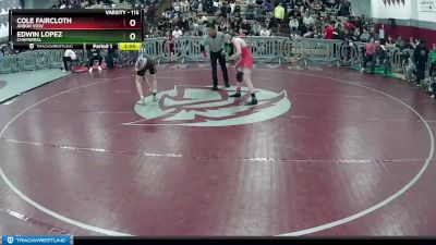 113 lbs Quarterfinal - Edwin Lopez, Chaparral vs Cole Faircloth, Arbor View