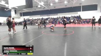 125 lbs Cons. Semi - Soren Mendoza, San Diego vs Aliya Moore, Santiago High School