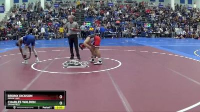 132 lbs Champ. Round 2 - Bronx Dickson, Indian Lake vs Charles Waldon, Springfield