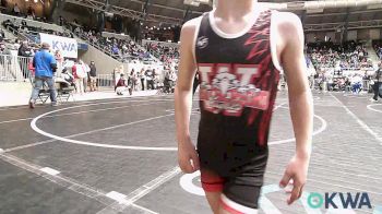 49 lbs Round Of 64 - Rus Hoffman, Weatherford Youth Wrestling vs Silas Boyd, Harrah