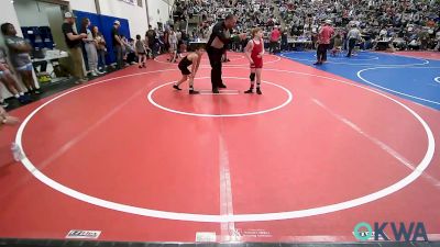 75 lbs Quarterfinal - Jacob Max Blair, Collinsville Cardinal Youth Wrestling vs Rhyder Sutherland, Pawhuska Elks Takedown