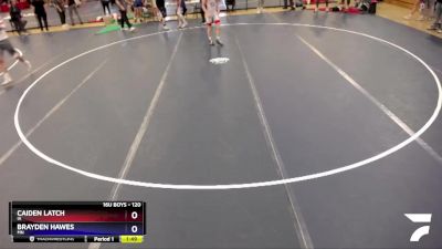 120 lbs Cons. Round 3 - Caiden Latch, IA vs Brayden Hawes, MN